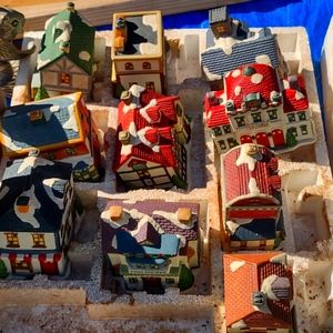 Antique mini Christmas town